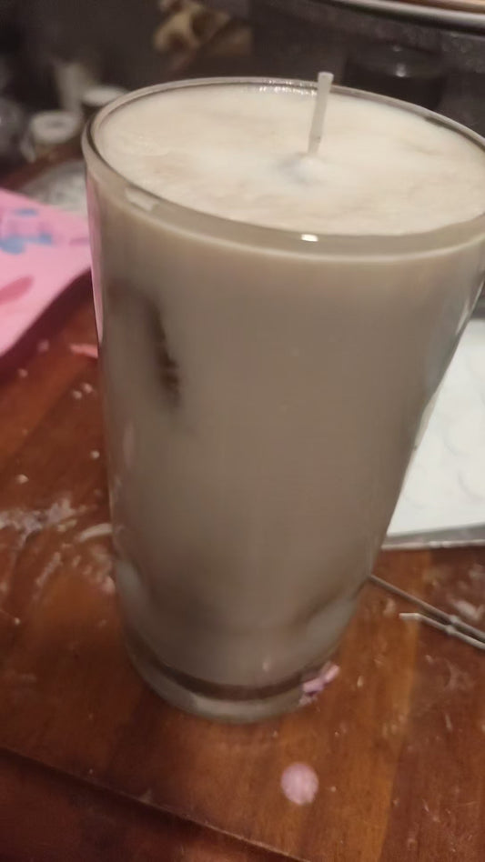 Ice coffee candle that smells like coffee