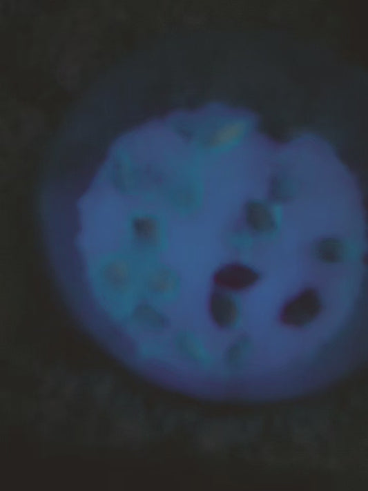 Glow in the dark ocean blue candle