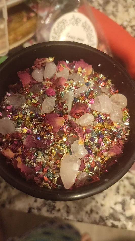 Homemade Cristal magic candle