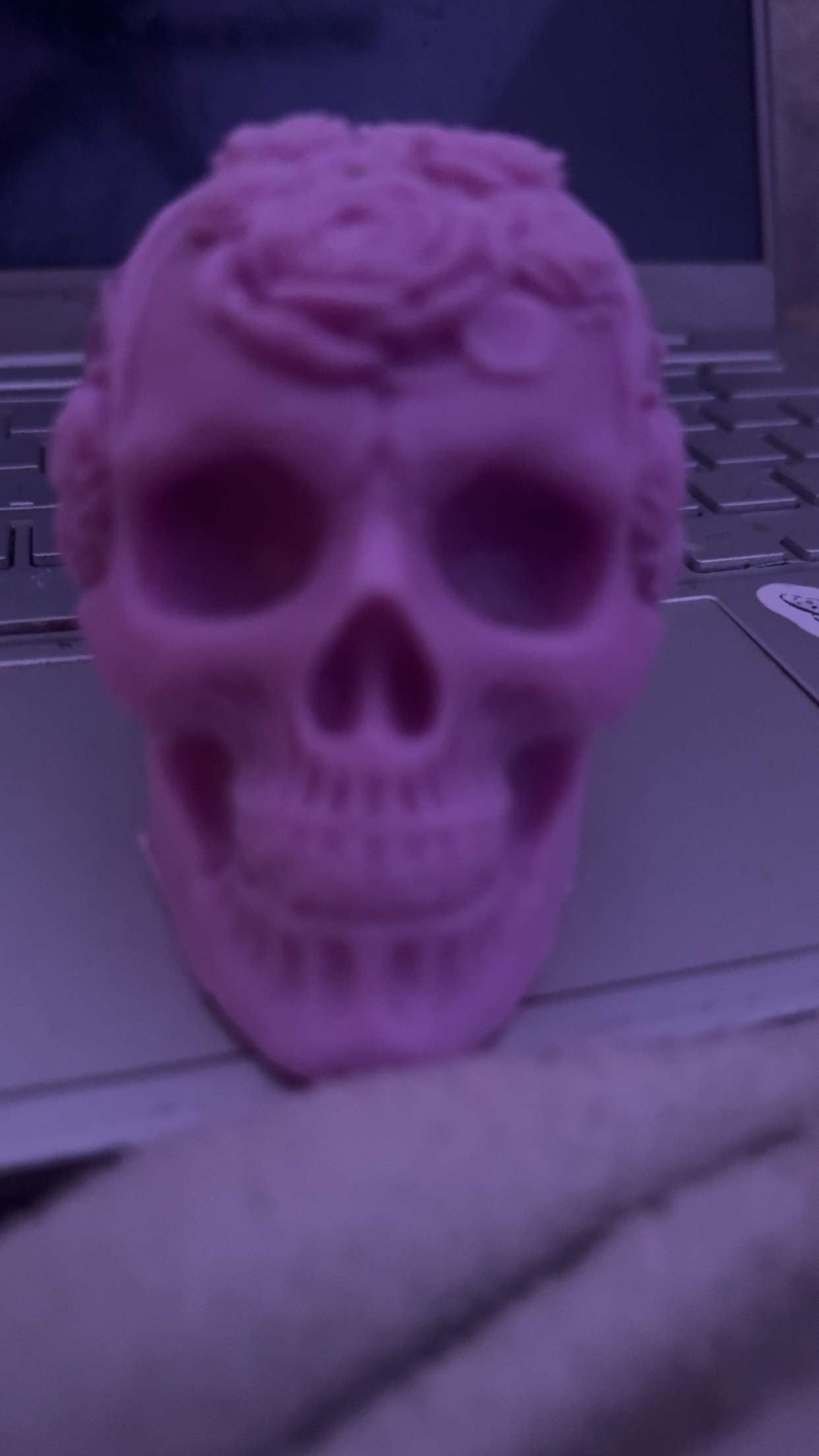The Skull of flower candle