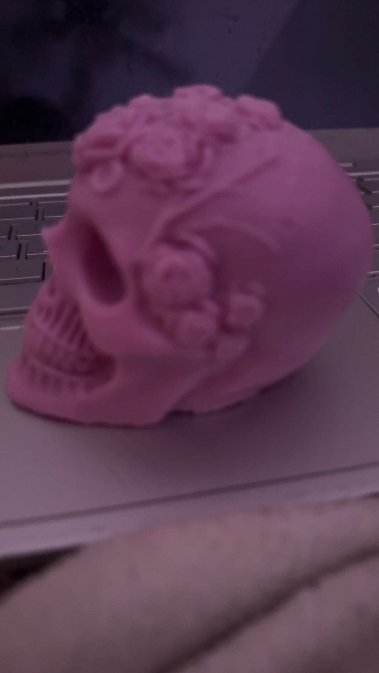 The Skull of flower candle